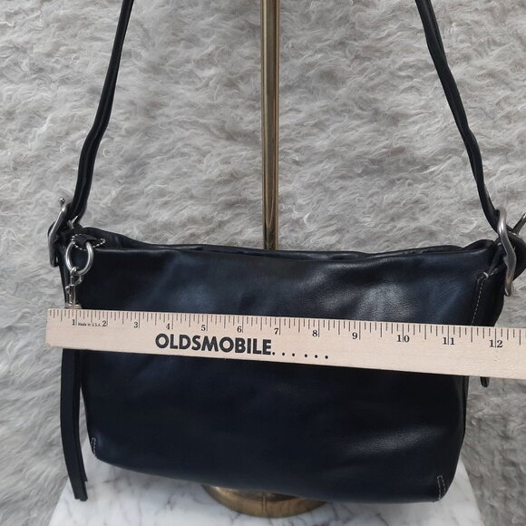 Vintage Y2K Coach 1417 Black Leather With White Stitching Crossbody bag - Picture 4 of 10